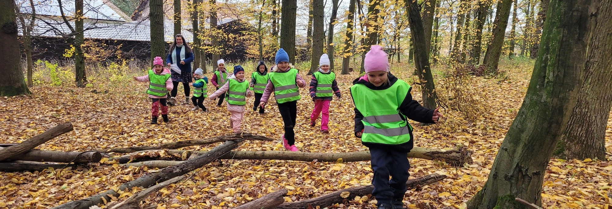Děti na výpravě lesem